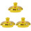 3Pcs Ceramic Tea Cup Lid Yellow Cover Household Teapot Replacement 1