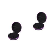 2Pcs Portable Violet Faux Storage Bag 12 Compartments for Oils