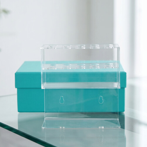 Doublelayer Clear Acrylic Pen Stand Wall Storage Box for Desk and Wall 2