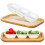 2Pcs Multi-Compartment Ceramic Sauce Dishes with Wood Tray for Snacks 1