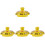 4Pcs Yellow Ceramic Replacement Lid for Tea Kettle Set 1