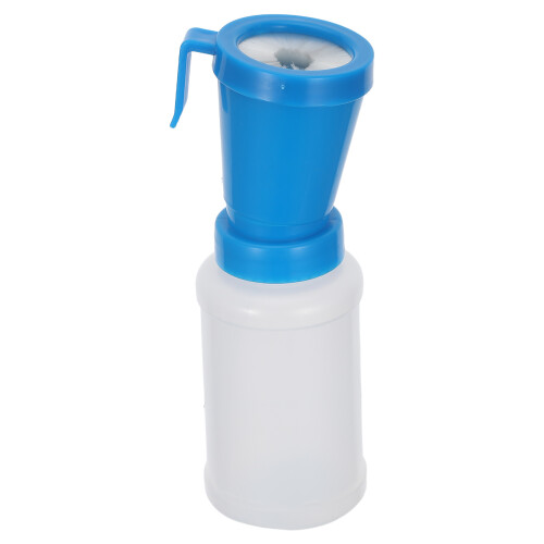Blue Dairy Cow Teat Dip Cup Plastic with Anti Siphon Feature