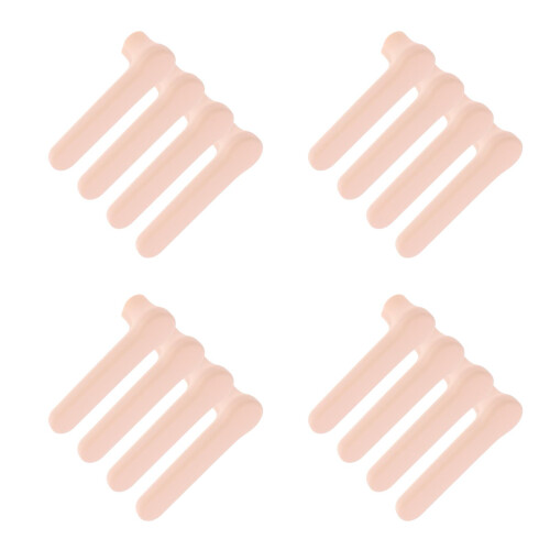 16Pcs Durable Beige Silicone Door Handle Protectors for Cabinet Use