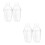 4Pcs Plastic Cocktail Mixer Shaker Transparent with Scale for Drinks 1