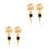 2Pcs Reusable Golden Alloy Plugs Rose Shape Set 1