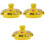 3Pcs Ceramic Tea Cup Lid Yellow Cover Household Teapot Replacement 2