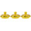 3Pcs Ceramic Tea Cup Lid Yellow Cover Household Teapot Replacement 3