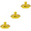 3Pcs Ceramic Tea Cup Lid Yellow Cover Household Teapot Replacement 4