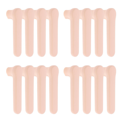 16Pcs Durable Beige Silicone Door Handle Protectors for Cabinet Use 2
