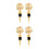2Pcs Reusable Golden Alloy Plugs Rose Shape Set 2
