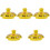 5Pcs Yellow Ceramic Teapot Lid Replacement Heat-Resistant Cover 2