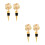 2Pcs Reusable Golden Alloy Plugs Rose Shape Set 3