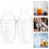 4Pcs Plastic Cocktail Mixer Shaker Transparent with Scale for Drinks 8