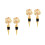 2Pcs Reusable Golden Alloy Plugs Rose Shape Set 4