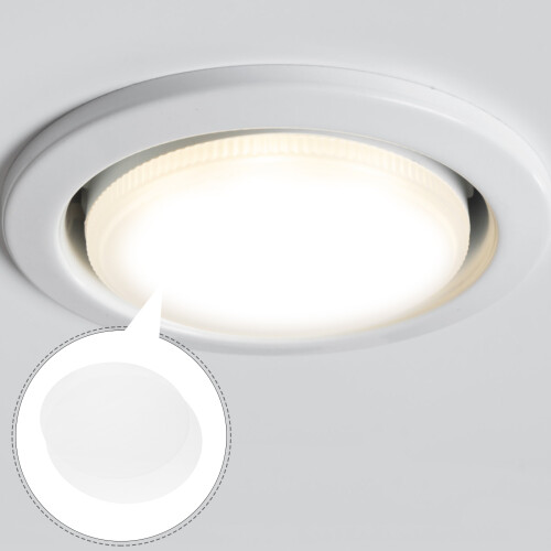 2Pcs White Acrylic Round Lamp Shade Diffuser for Drum Style Lampshades 2