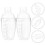 4Pcs Plastic Cocktail Mixer Shaker Transparent with Scale for Drinks 10