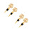 2Pcs Reusable Golden Alloy Plugs Rose Shape Set 6
