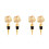 2Pcs Reusable Golden Alloy Plugs Rose Shape Set 7