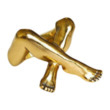 Open Rings Geometric Rings Leg Shape Delicate Finger-gold