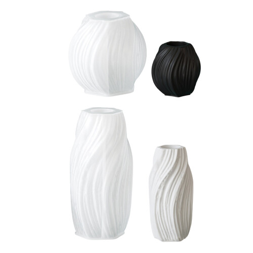 DIY Waved Design Vase Mold Suitable For Resin-Short pattern 1
