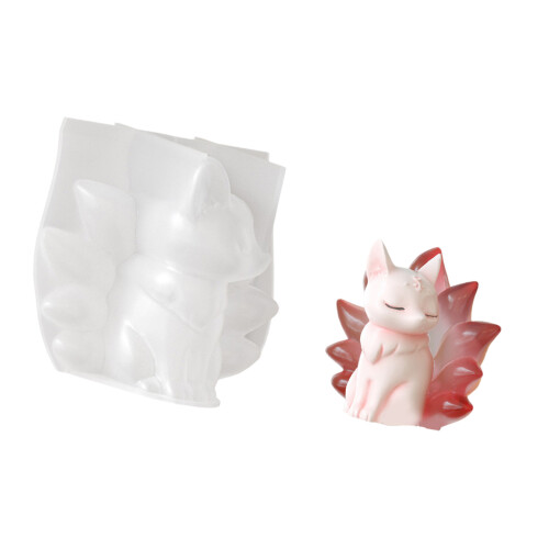 Practical Figurine Molds Foxes Shape Handmade-pattern 2