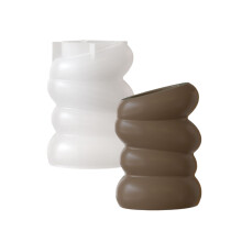 Detailed Pebble Shape Vase Silicone Mold for Jewelry Storage and
