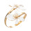 Elegant Opening Bangles Alloy Texture Suitable for-White 1