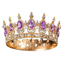 Delicate Alloy 8 Eye Tiaras Hairpin For Women-Purple