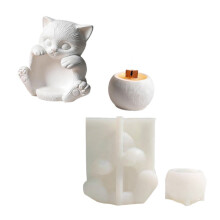 Versatile Sitting Cats Silicone Stand Mold for Making Decorative