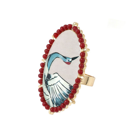 Fashion Forward Übergroßer Ring mit geätztem-Abschnitt 2