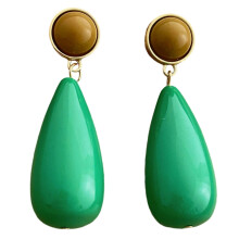 Retro Pendant Earrings with Elegant- yellow p1lus green