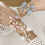 Open Adjustable Flower Theme Bracelet Modern Flower-Pink 6
