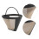 Reusable cone-shaped coffee filter mesh basket golden 5