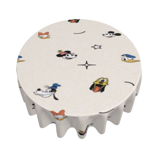 Polyester Round Tablecloth 60 in – Waterproof, Stain 2