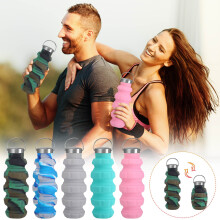 SLMOTUAE 500ml Collapsible Water Bottle, Leak-Proof,