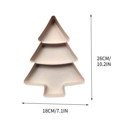 Juletrefruktskål med delte rom, beige 1