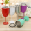 Verre à vin double paroi en acier inoxydable vert 450 ml 2