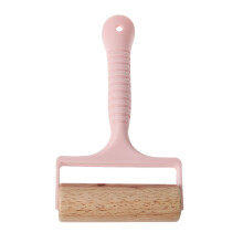 Houten deegroller met plastic handvatten, 20 cm
