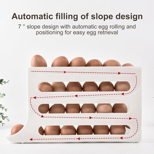 Tolags eggoppbevaringsboks for kjøleskap, rommer 30 egg 2
