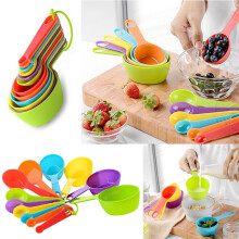 Measuring Cup and Spoon Set Plastic Stackable 12PCS