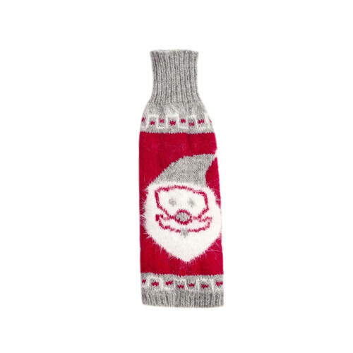 Stickad julpåse med vinflaska – 4Festive Designs