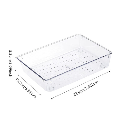 Set cutii de depozitare din plastic transparent Pedty, 4 dimensiuni 1