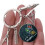 Math Formulas Geometry Science Round Glass Keychain Pendant-3 1