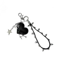 Creatieve Boheemse gevlochten sleutelhanger met clip-on bedel