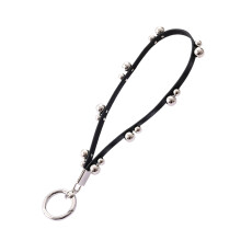 Boheemse klinknagel lederen sleutelketting met studdetails-C
