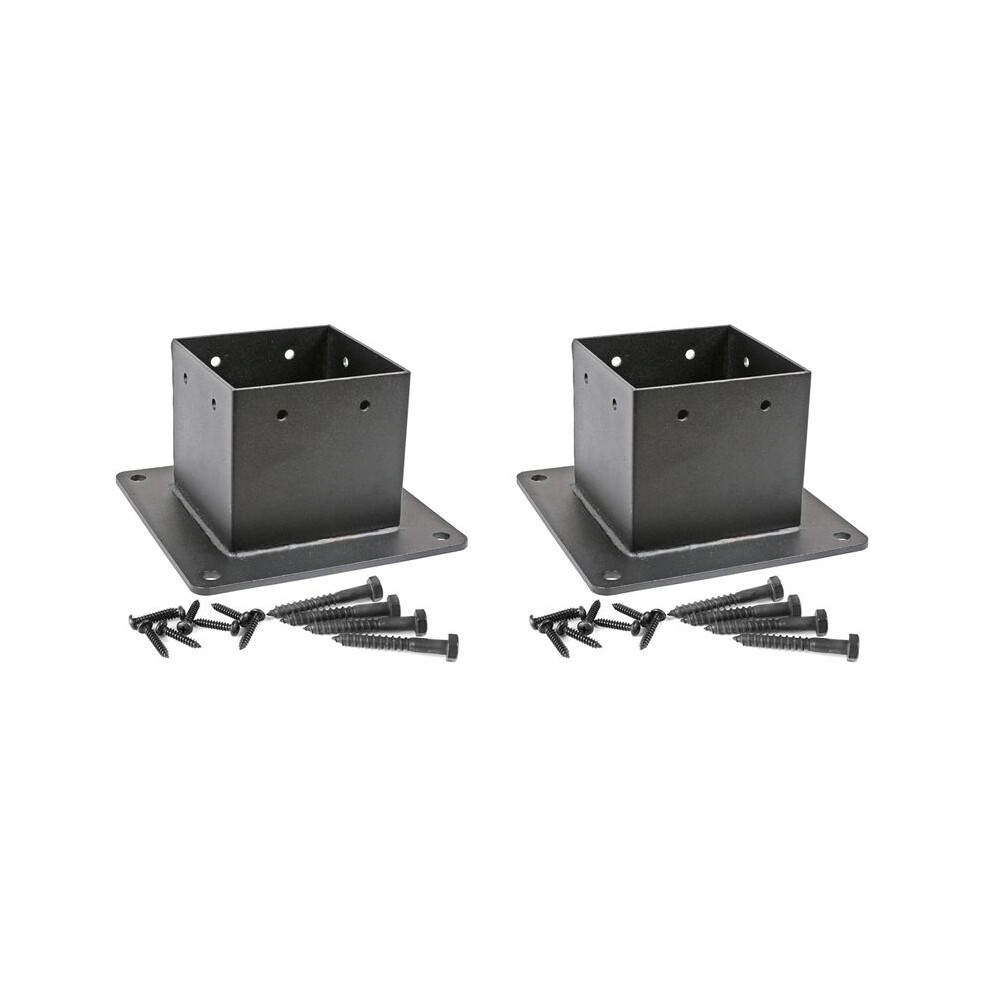 4X4 Inch (Actual:3.5x3.5inch) Post Stainless Steel Flange Anchor Base With Screws For Deck Railing (2 Pack) 4713318921023