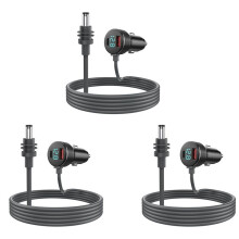 3X for Starlink  Power Cable 12V-24V Cigarette Lighter Adapter to  Power Cable with USB Type-C Port & Voltmeter 2m