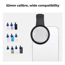2Stück 52-mm-ND-Filter für Telefone, ND2 Bis ND400, Aufsteckbarer Variabler Neutraldichtefilter für die Kamera Von Telefonen, Mobiltelefonen und