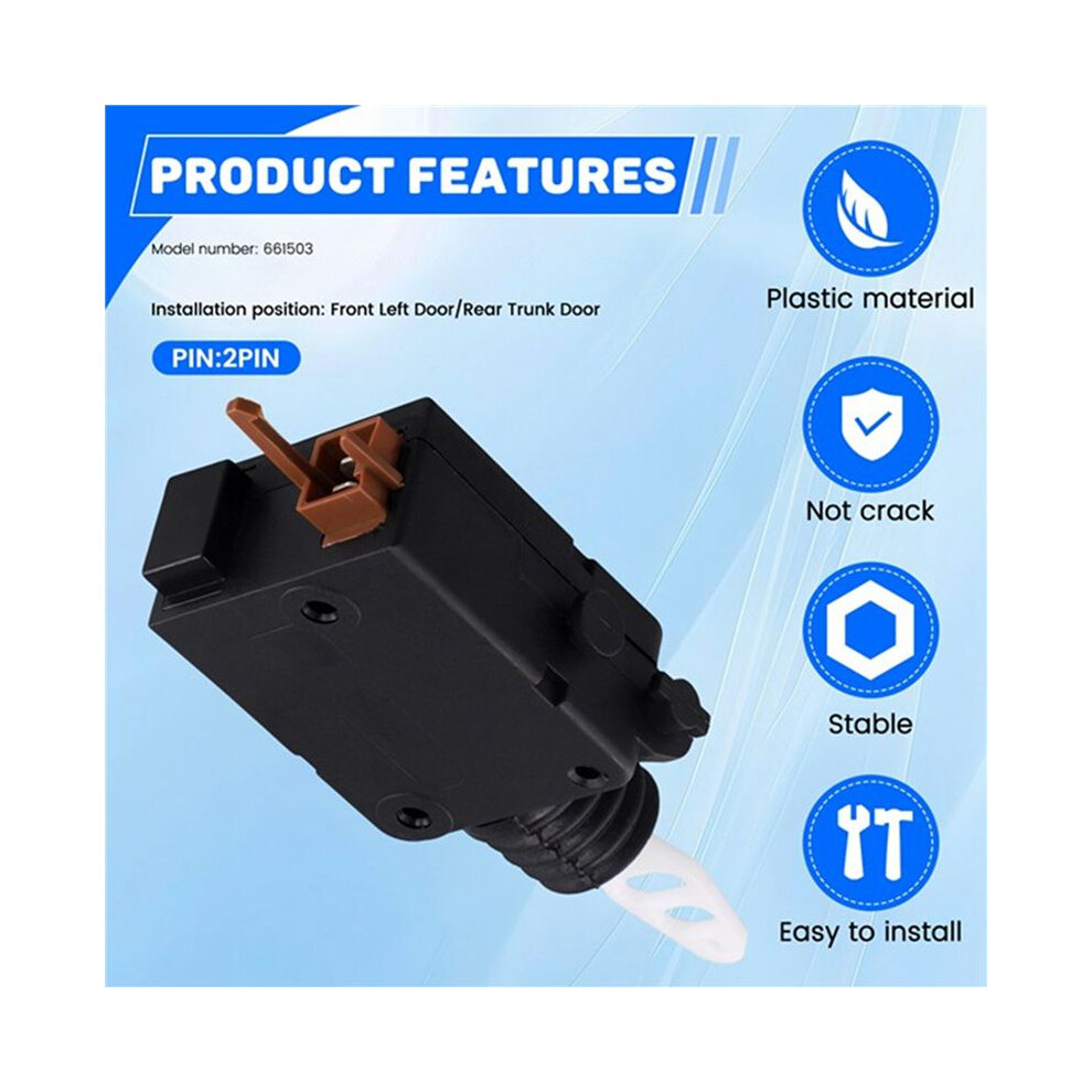 3X 661503 Door Lock Motor Actuator For 106 205 309 405 605 Xsara Saxo Berlingo Ax Bx Zx 2Pin 4713740753810