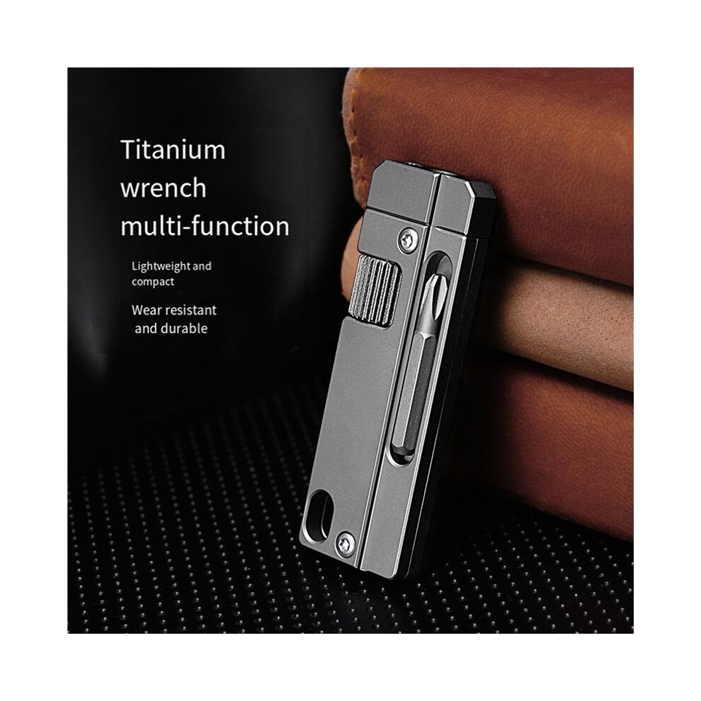 2X Titanium Alloy Adjustable Spanner Wrench, Multitool Portable Repair Tool For Outdoor Use,Multifunctional Tool 6032043545990